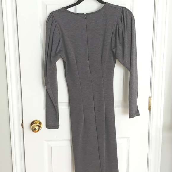 Rouched body con long sleeve mini dress. NWT - Picture 11 of 14